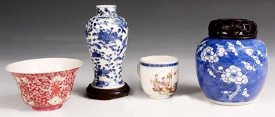 Lot 88 - A Chinese Blue and White inverted baluster...