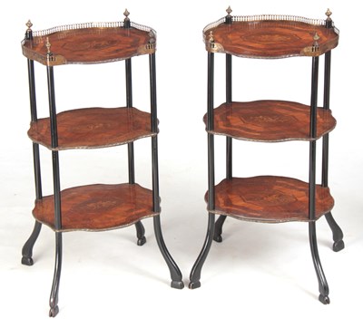 Lot 1039 - A PAIR OF 19TH CENTURY FRENCH WALNUT AND...