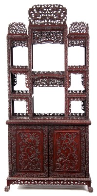 Lot 175 - AN IMPRESSIVE 19TH CENTURY CHINESE HARDWOOD...