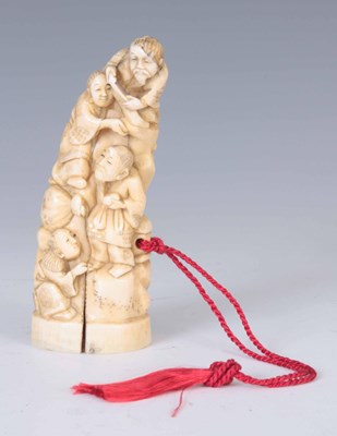 Lot 182 - A 19TH CENTURY JAPANESE MARINE IVORY OKIMONO...