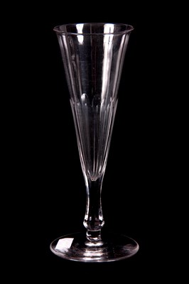 Lot 2 - A MID 19TH CENTURY CHAMPAGNE / ALE GLASS with...