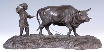 Lot 208 - A JAPANESE MEIJI PERIOD PATINATED BRONZE...