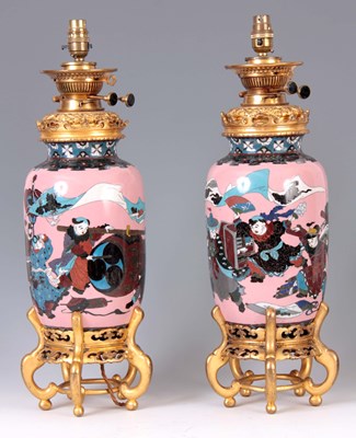 Lot 216 - A PAIR OF 19th CENTURY JAPANESE CLOISONNE...