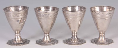 Lot 222 - TWO PAIRS OF 19TH CENTURY CONTINENTAL SILVER...