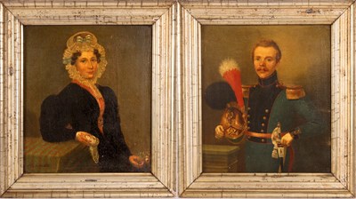 Lot 255 - A pair of early 19th Century Continental OILS...