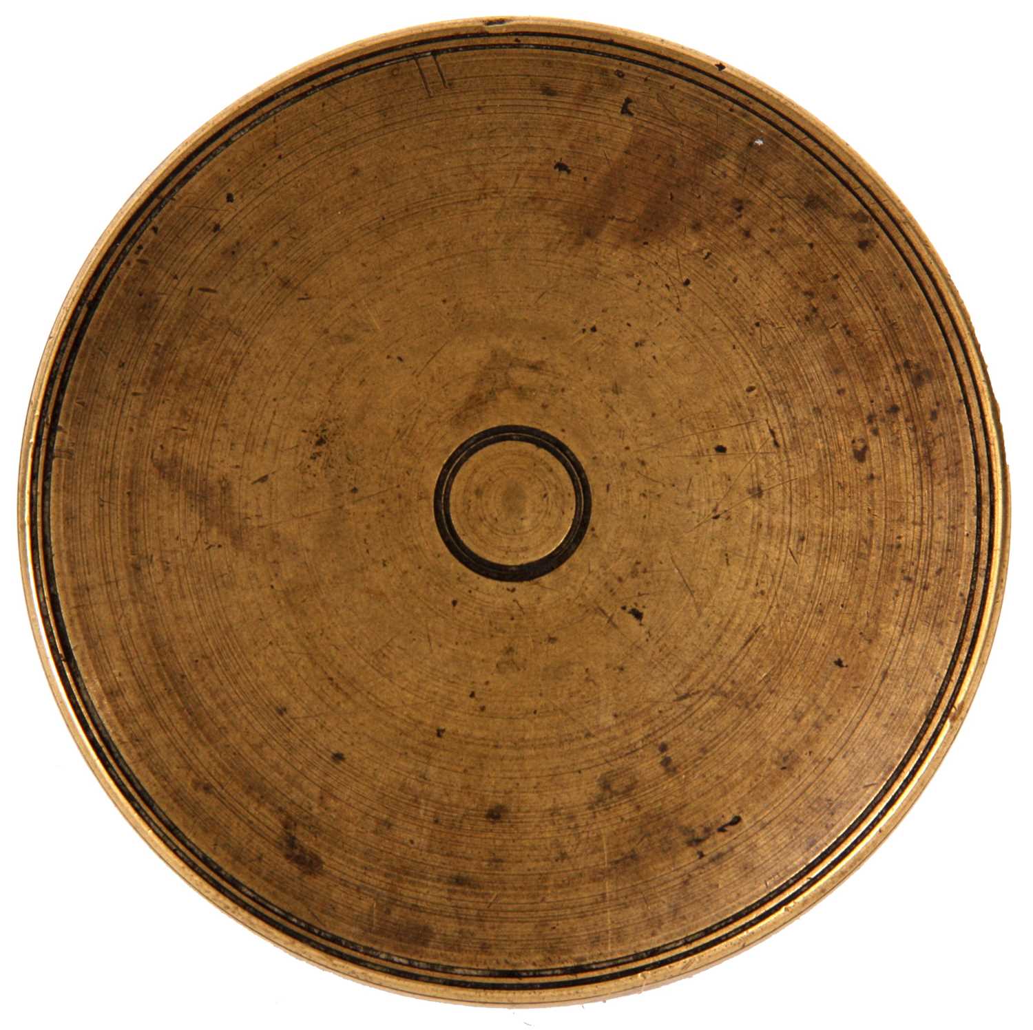 Lot 544 - An 18th Century circular Brass POCKET COMPASS...