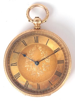 Lot 312 - A 19th CENTURY FRENCH 18K GOLD POCKET WATCH...