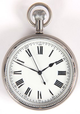 Lot 318 - A SWISS STAINLESS STEEL CASED CHRONOMETER...