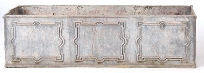 Lot 416 - A REGENCY RECTANGULAR LEAD PLANTER with three...