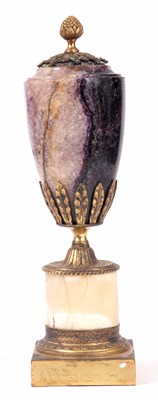 Lot 437 - A 19TH CENTURY BLUE JOHN, MARBLE AND ORMOLU...