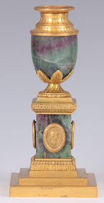 Lot 441 - A 19TH CENTURY GILT ORMOLU MOUNTED BLUE JOHN...