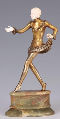 Lot 447 - LORENZL AN AUSTRIAN ART DECO GILT BRONZE AND...