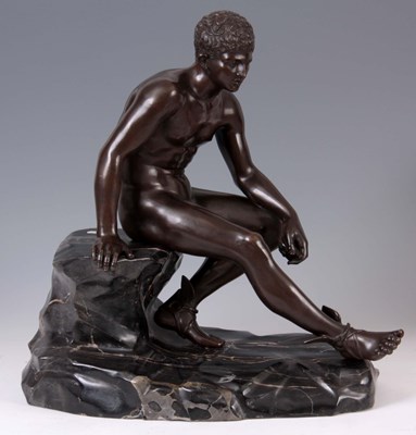 Lot 466 - A LATE 19TH / EARLY 20TH CENTURY BRONZE...