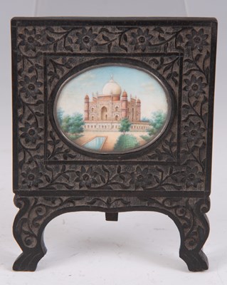 Lot 473 - A LATE 19TH CENTURY ANGLO INDIAN OVAL MINATURE...