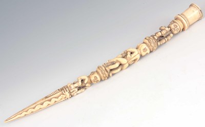 Lot 478 - A 19TH CENTURY WEST AFRICAN HEAVILY CARVED...