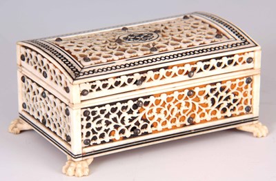 Lot 502 - A LATE 19TH CENTURY IVORY AND TORTOISESHELL...