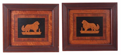 Lot 527 - A PAIR OF LATE 19th CENTURY PARQUETRY INLAID...