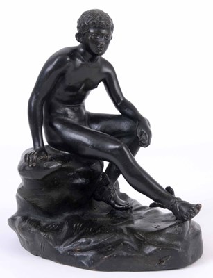 Lot 534 - A 19TH CENTURY BRONZE SCULPTURE OF HERMES...