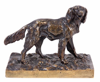 Lot 540 - A LATE 19TH CENTURY BRONZE LEAD SCULPTURE OF A...