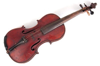 Lot 571 - AN UNLABELLED 19TH CENTURY VIOLIN length of...