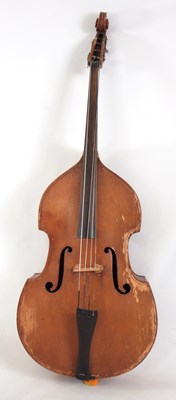 Lot 578 - A DOUBLE BASS IN NEED OF RESTORATION length of...