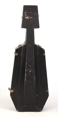 Lot 579 - AN 19TH CENTURY EBONISED WOOD CELLO CASE with...