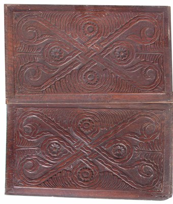 Lot 623 - A PAIR OF GLOUSTERSHIRE STYLE CARVED PANELS...