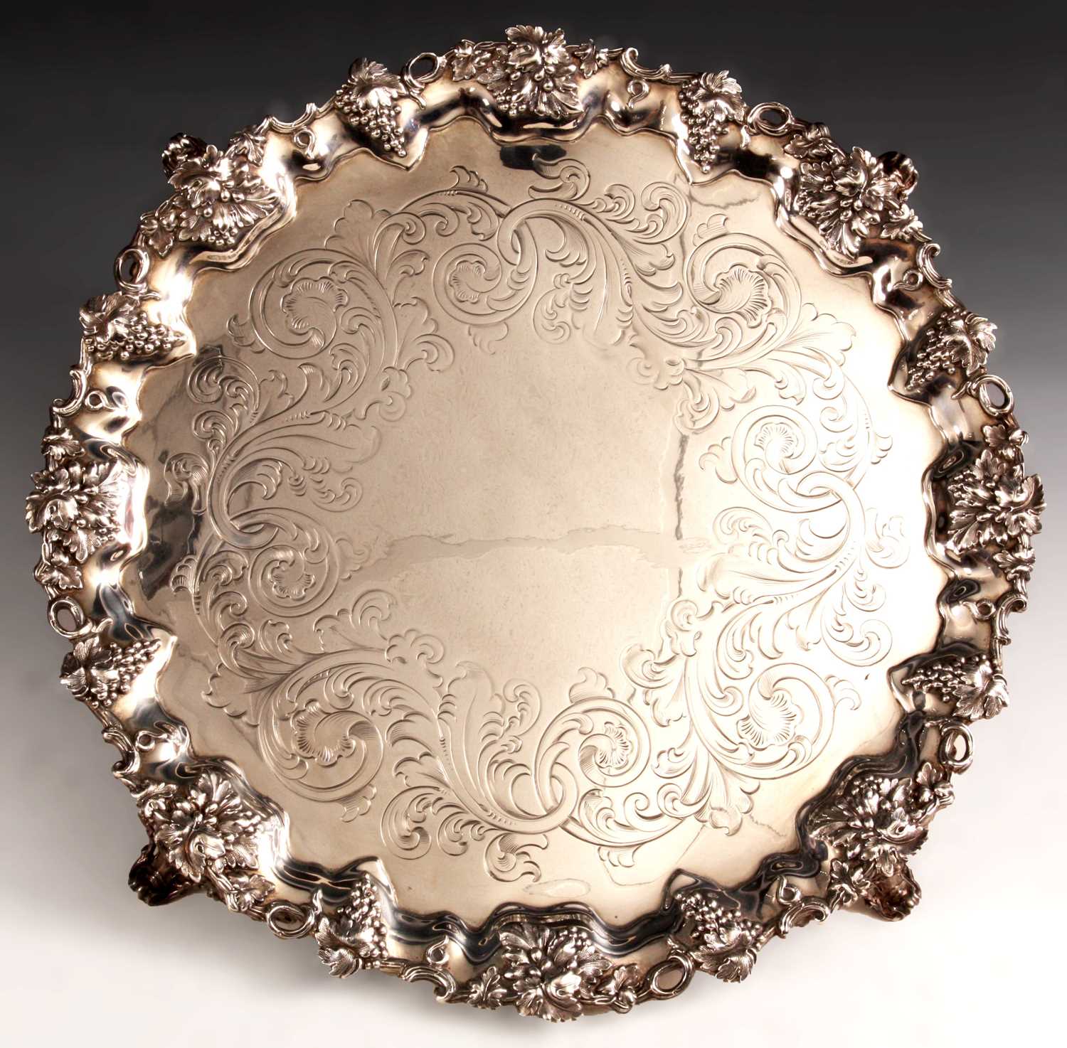 Lot 217 - A fine early Victorian large circular Silver...