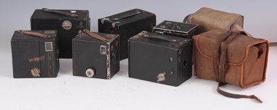 Lot 655 - A SELECTION OF SIX BOX CAMERAS INCLUDING, A...