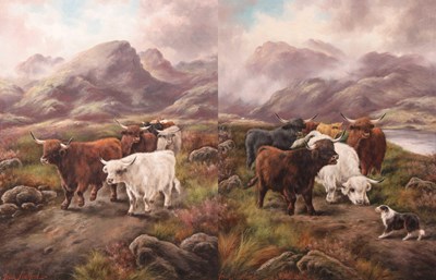 Lot 675 - FRANK STAFFORD. PAIR OF 19TH CENTURY OILS ON...