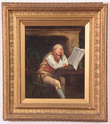 Lot 679 - A 19TH CENTURY OIL ON CANVAS An interior scene...