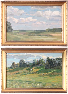 Lot 688 - A PAIR OF RUSSIAN IMPRESSIONIST OILS ON BOARDS...