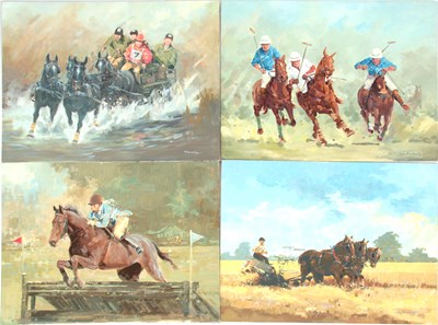 Lot 702 - SET OF FOUR 20TH CENTURY OILS ON BOARDS SIGNED...