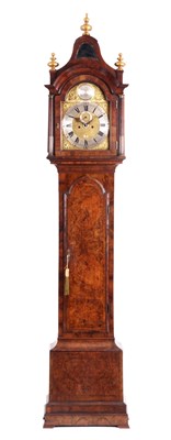 Lot 745 - ROBERT HIGGS LONDON A GEORGE II FIGURED WALNUT...