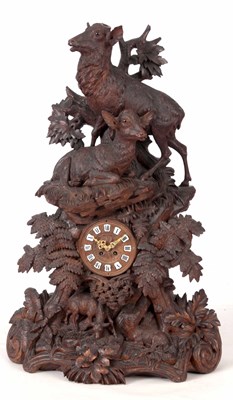 Lot 754 - A MONUMENTAL 19TH CENTURY BLACK FOREST CARVED...