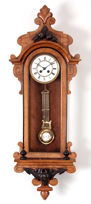 Lot 814 - A LATE 19TH CENTURY VIENNA STYLE WALL CLOCK...