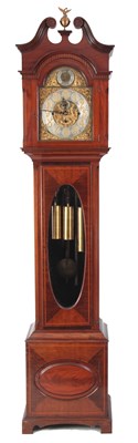 Lot 826 - AN EDWARDIAN MAHOGANY CASED TUBE CHIMING...