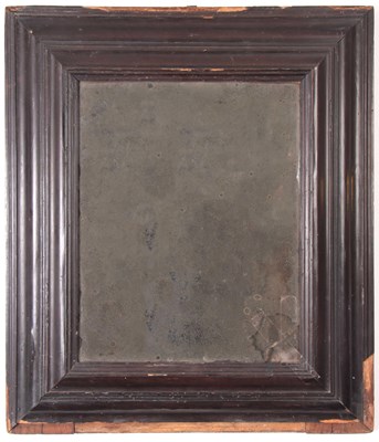 Lot 891 - A LATE 17TH CENTURY EBONY VENEERED MIRROR with...