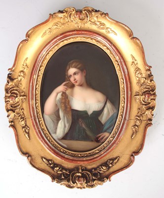 Lot 90 - AFER TITIAN. A 19th CENTURY GERMAN OVAL...