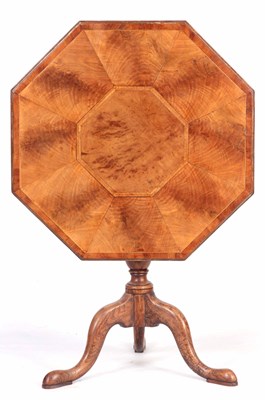 Lot 920 - A GEORGE III OCTAGONAL SHAPED TILT TOP TABLE...