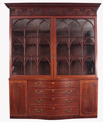 Lot 923 - AN UNUSUAL GEORGE III MAHOGANY ADAM STYLE...