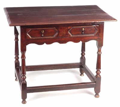 Lot 931 - A LATE 17TH/EARLY 18TH CENTURY JOINED OAK SIDE...