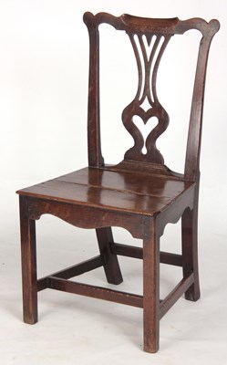 Lot 950 - A GEORGE III CHIPPENDALE STYLE COUNTRY OAK...