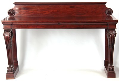 Lot 956 - A GOOD LATE REGENCY MAHOGANY SERVING TABLE...