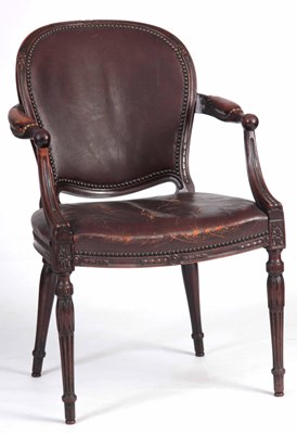 Lot 987 - A LATE 19TH CENTURY HEPPLEWHITE STYLE OPEN...