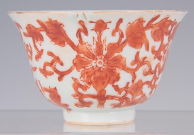 Lot 99 - A CHINESE PORCELAIN RICE BOWL with iron red...