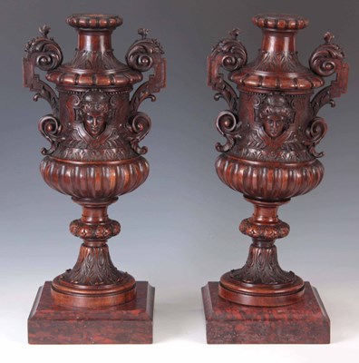 Lot 425 - A PAIR OF LATE 19TH CENTURY FRENCH CARVED...