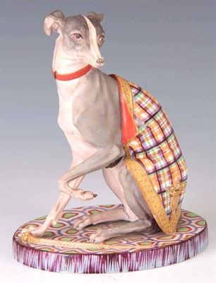 Lot 49 - A MID 19th CENTURY SLOVAKIAN BISC GREYHOUND...