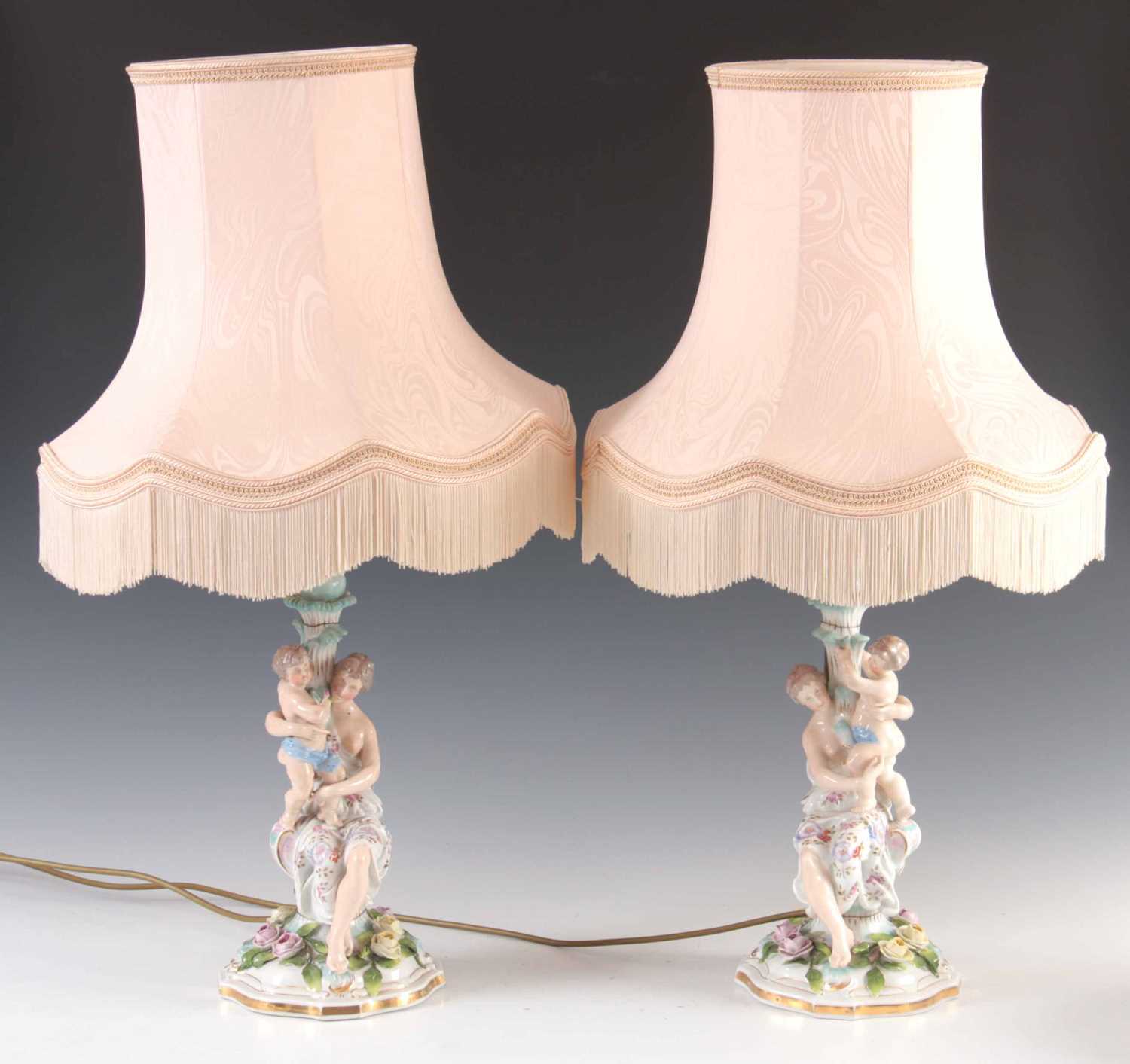Lot 53 - A PAIR OF LATE 19TH CENTURY MEISSEN STYLE...