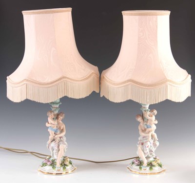 Lot 53 - A PAIR OF LATE 19TH CENTURY MEISSEN STYLE...
